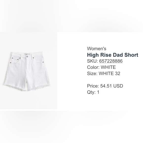 A&F Dad Short High Rise Cut-Offs - Picture 7 of 7